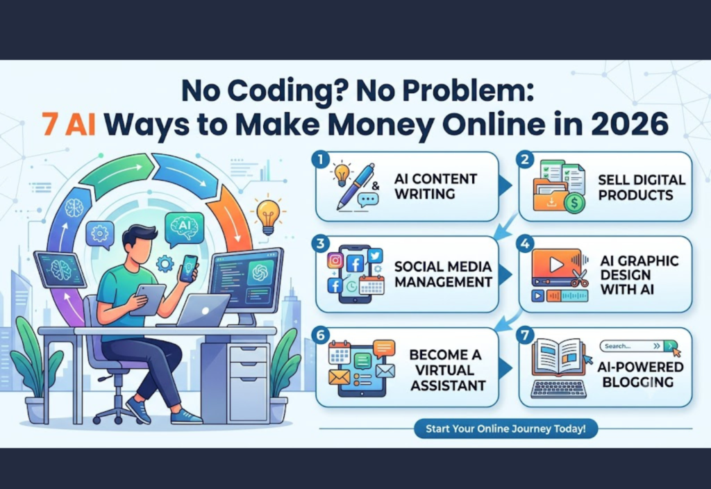 AI tools helping people make money online without coding in 2026