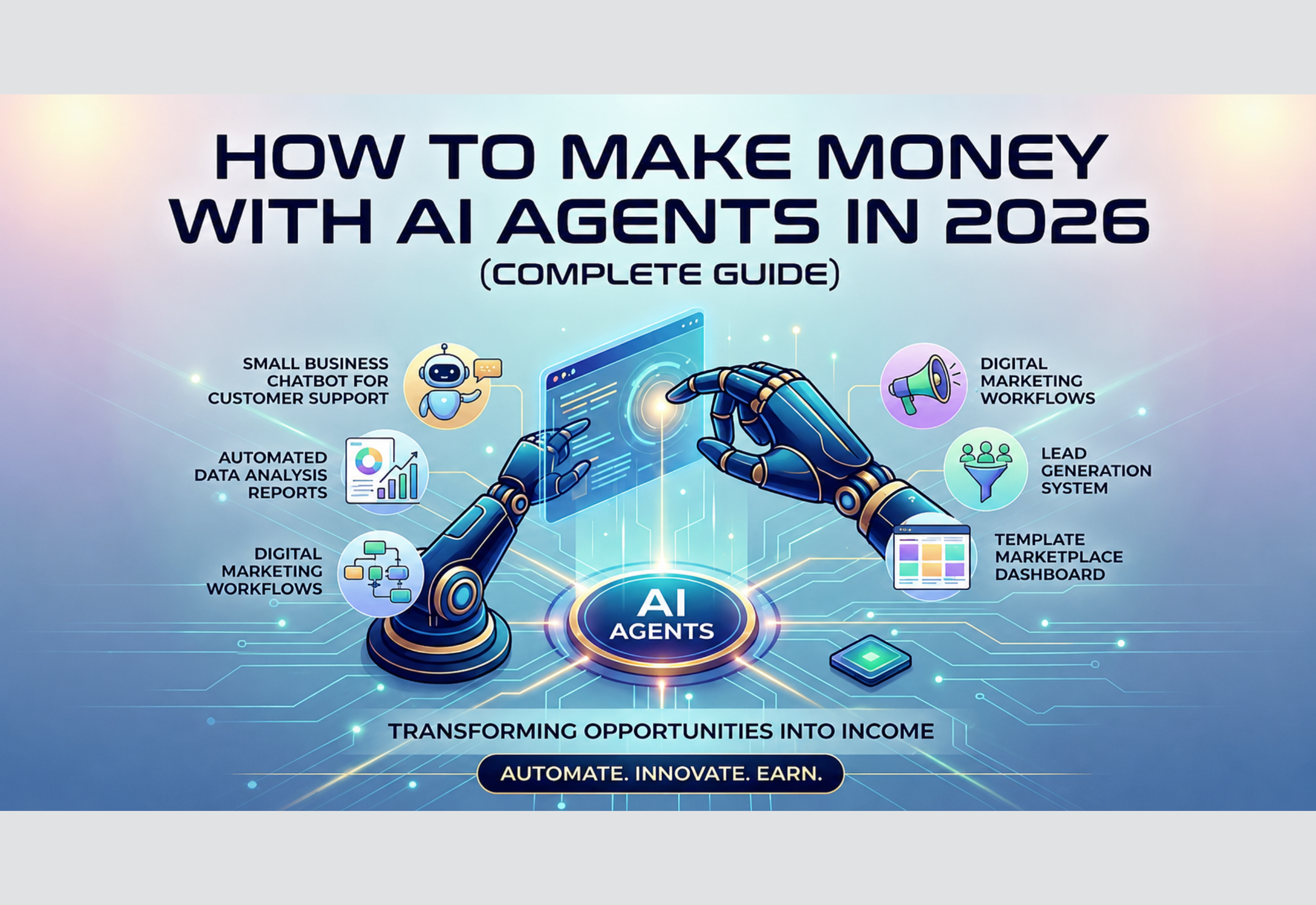 Make money with AI agents in 2026 using AI automation, chatbots, business workflows, and intelligent AI assistants
